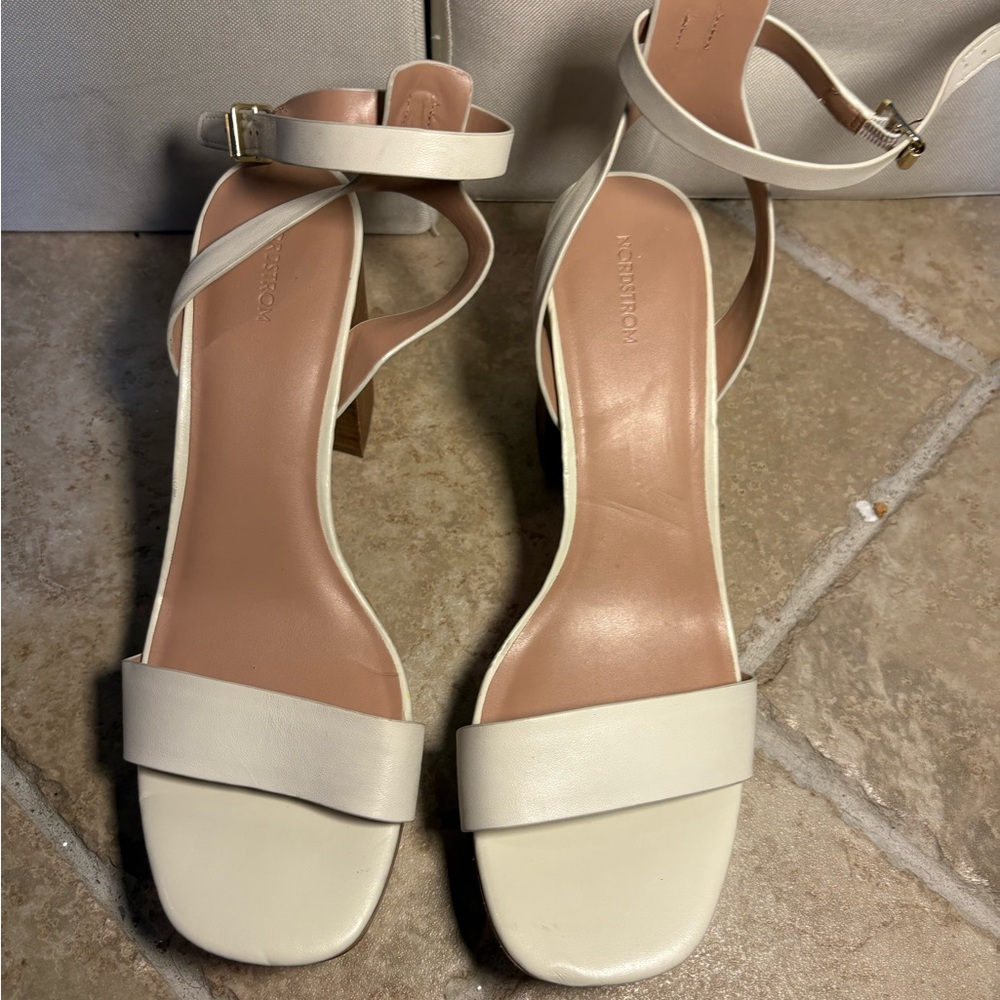 New Nordstrom Women’s Block‎ Heel Platform Sandals Summer Y2K Vacation - Picture 5 of 10